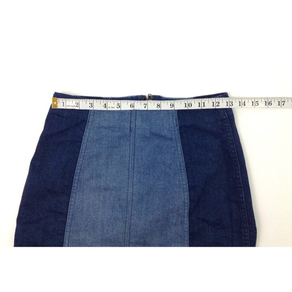 Free People Women Blue Denim Stretch Skirt Size 2 - Picture 5 of 5